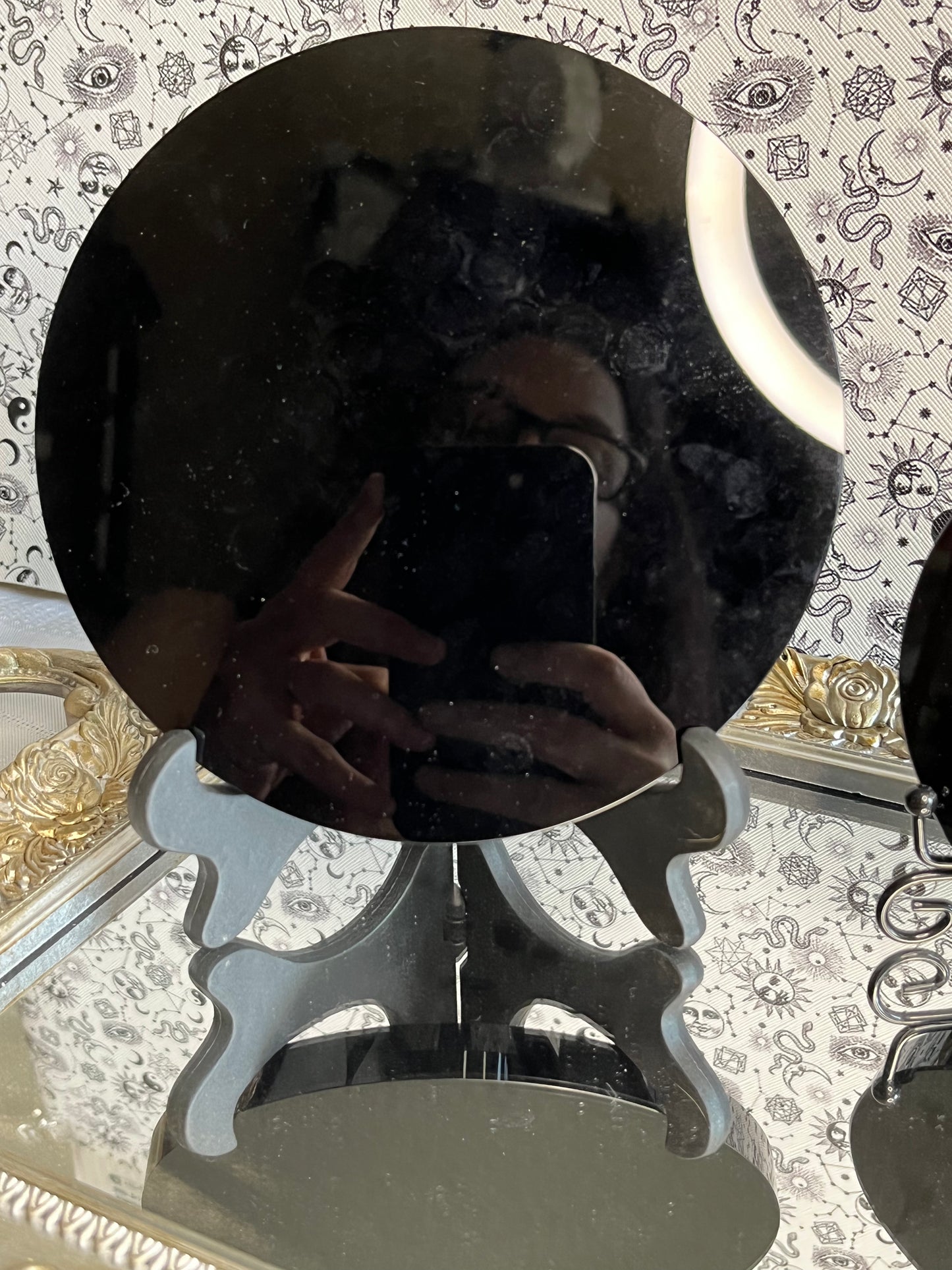 Black Obsidian Mirror
