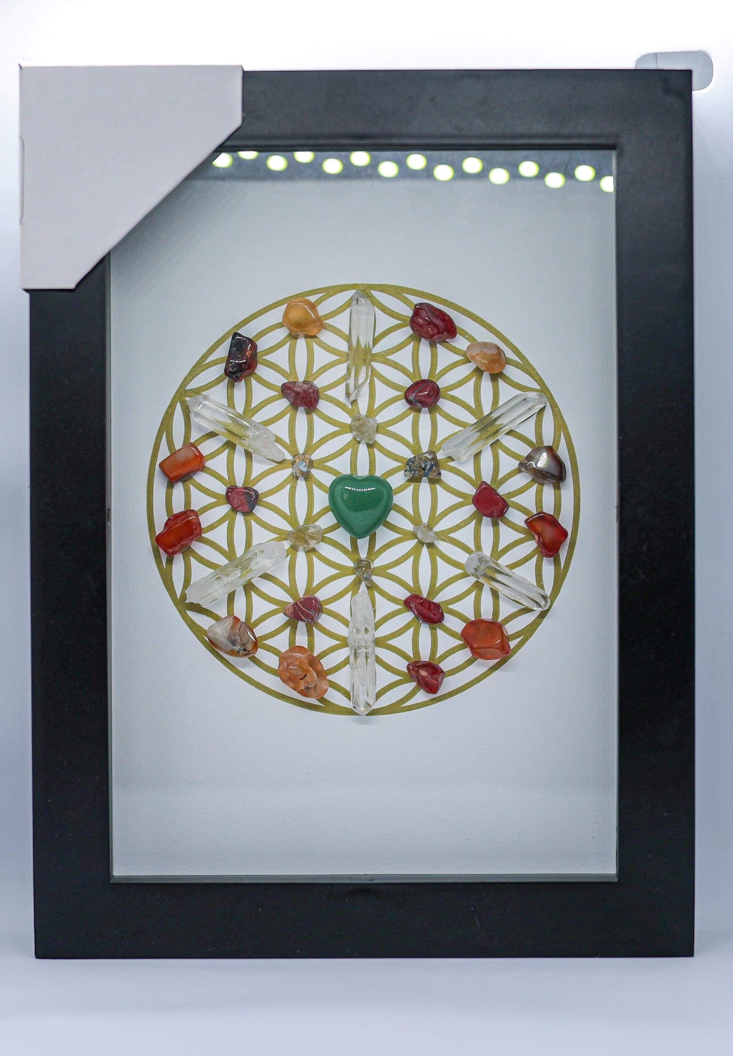 Custom Crystal Geometric Grids Frame - Health