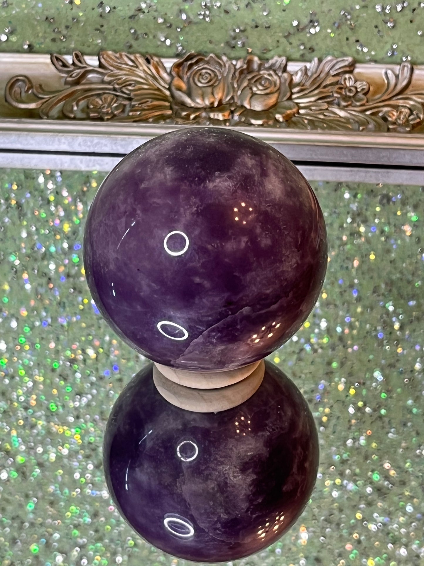 Purple Mica/lepidolite Sphere