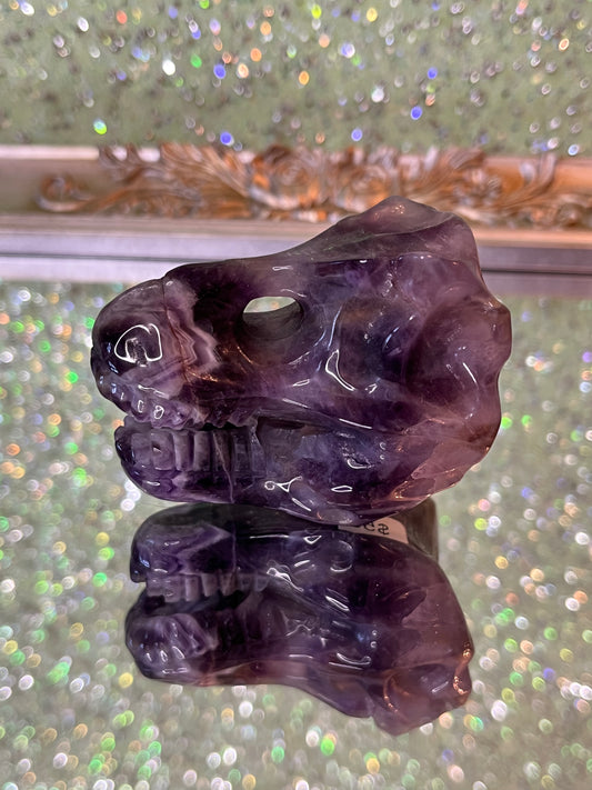 Dream amethyst Dino skull