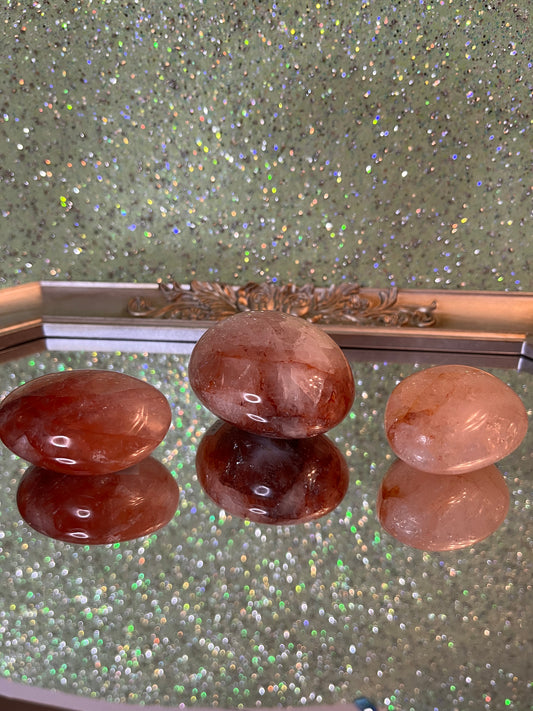 Fire Quartz Palm Stones