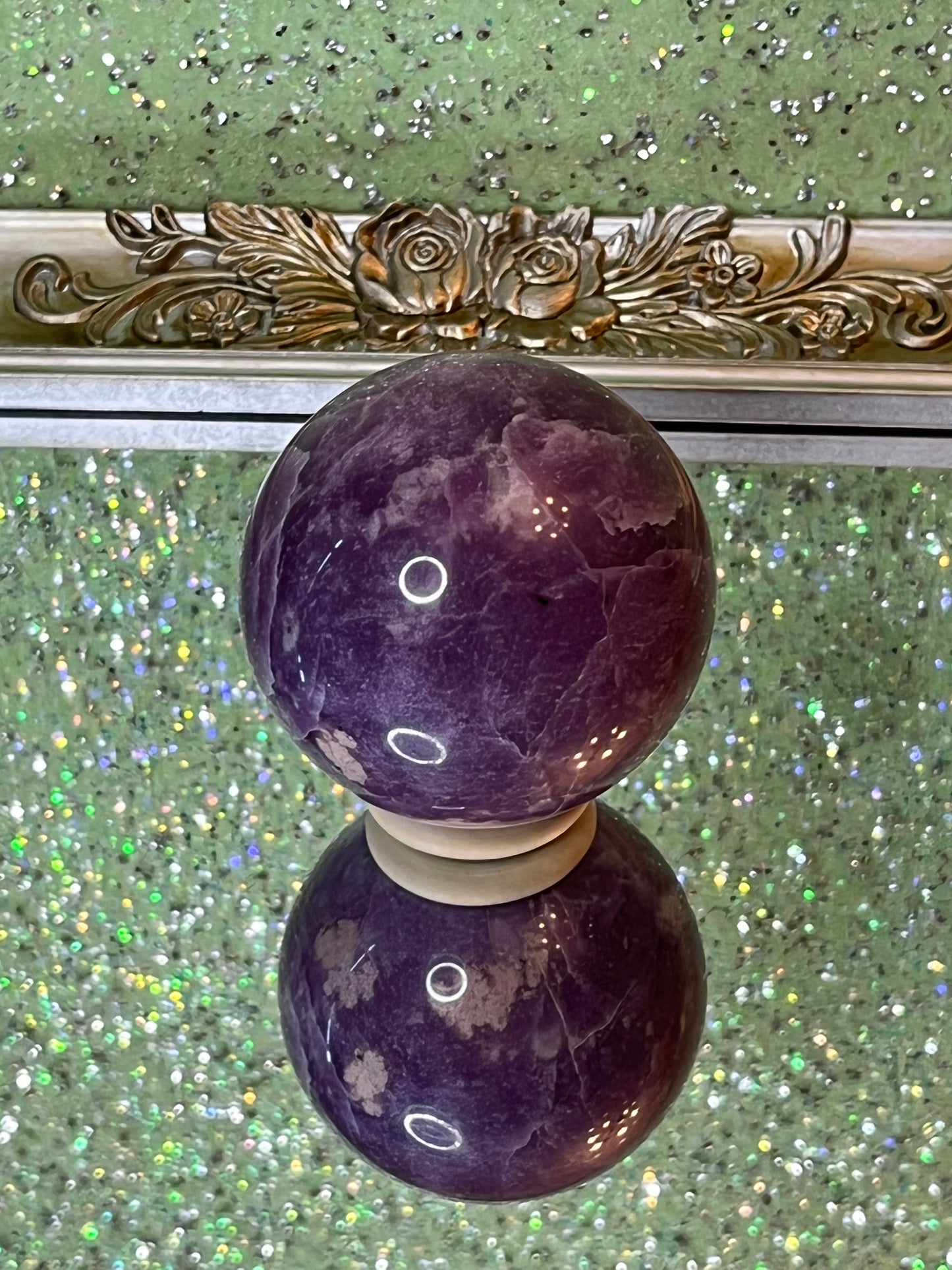 Purple Mica/lepidolite Sphere