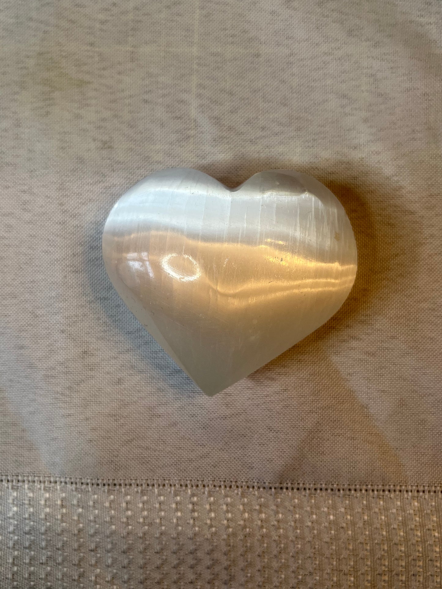 Satin Spar heart