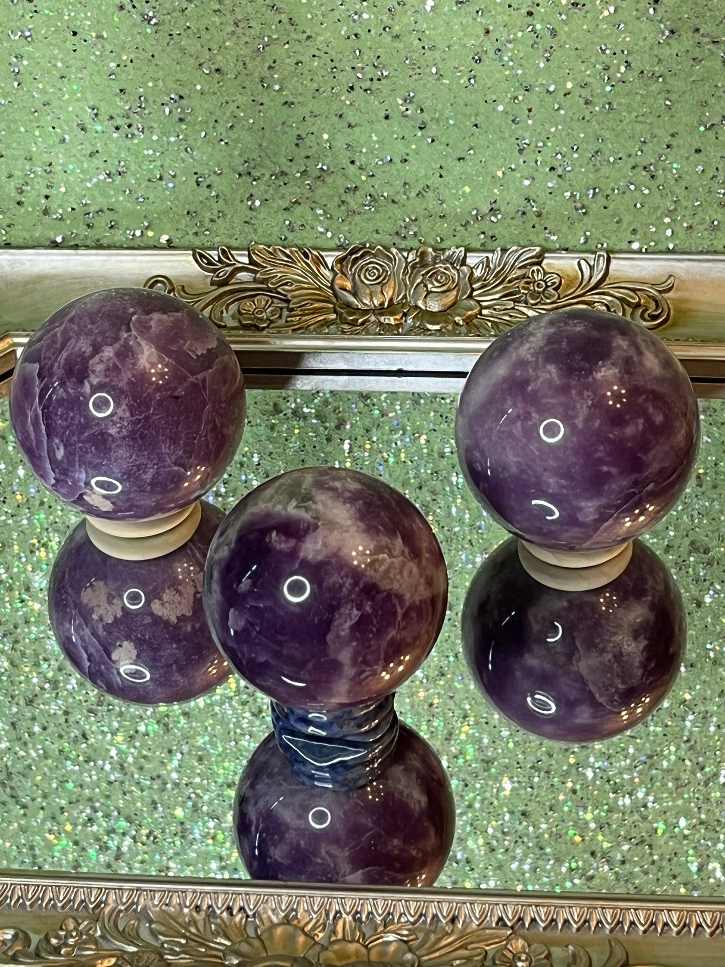Purple Mica/lepidolite Sphere
