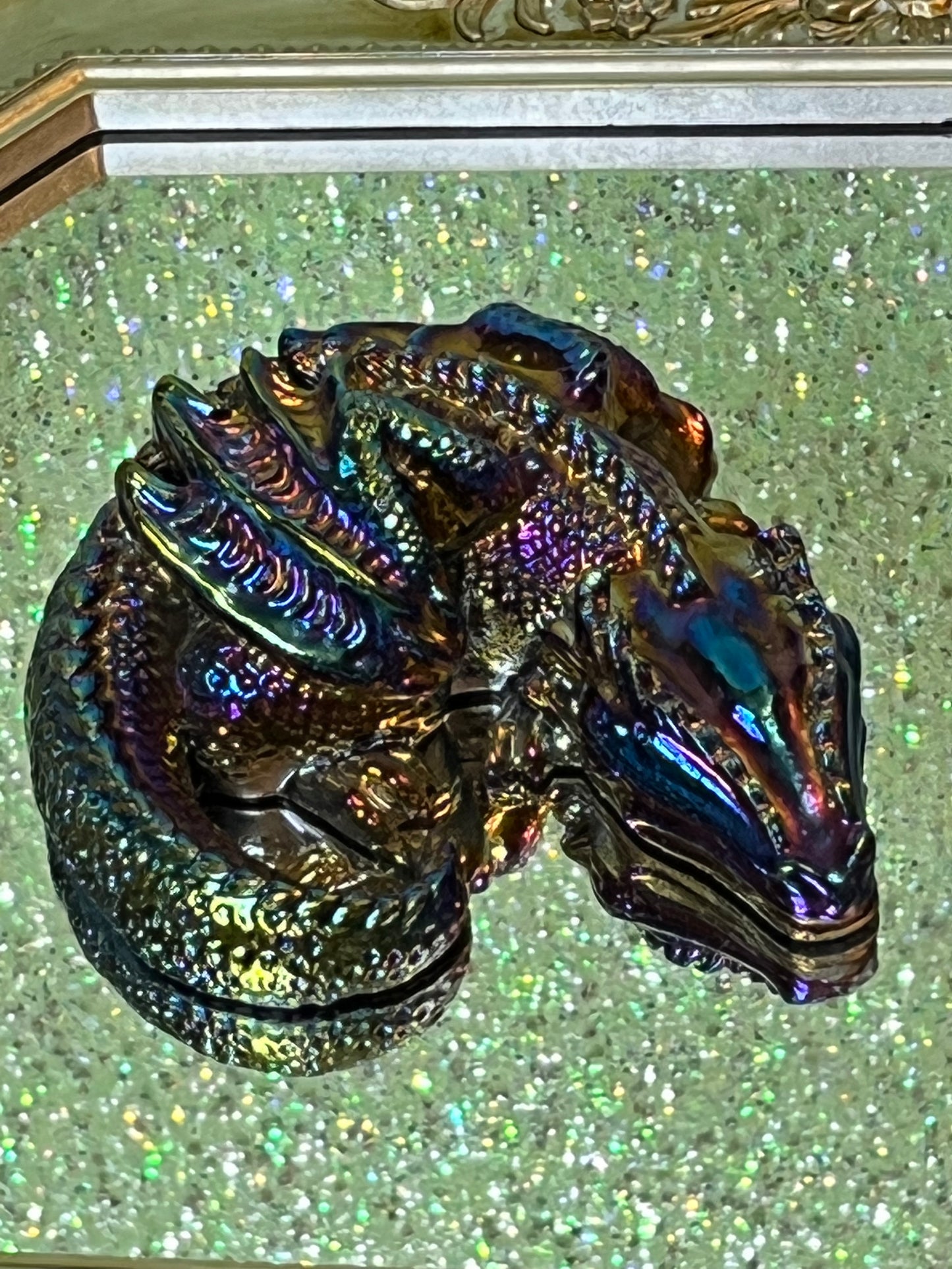 Aura tourmaline dragon