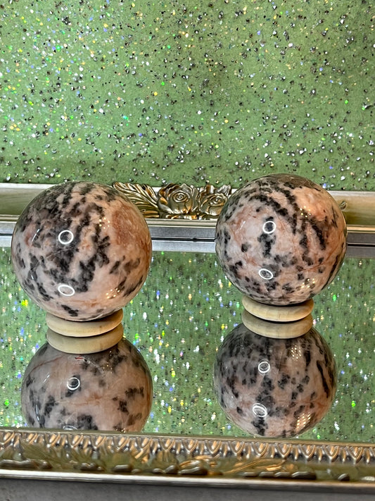 Pink Zebra Jasper Spheres