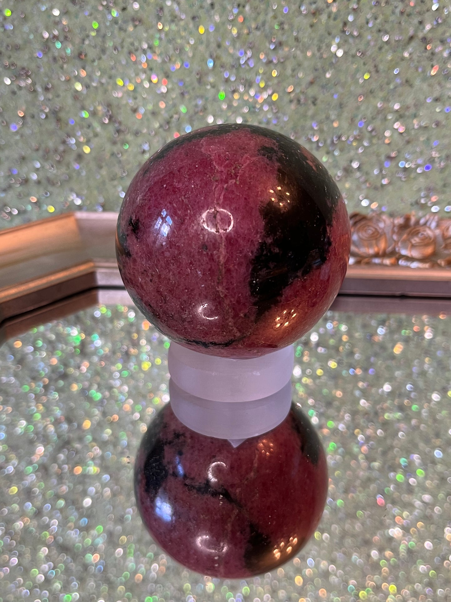Pink Rhodonite Sphere