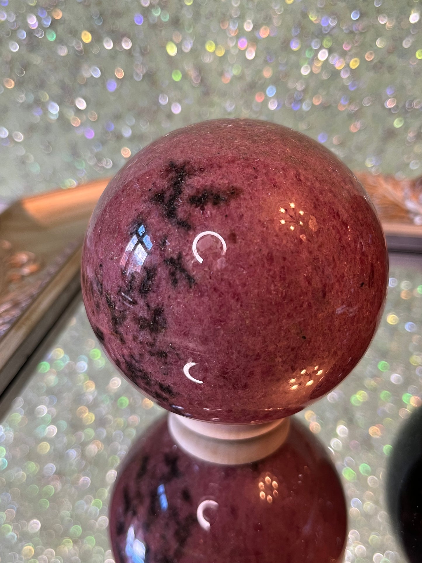 Pink Rhodonite Sphere