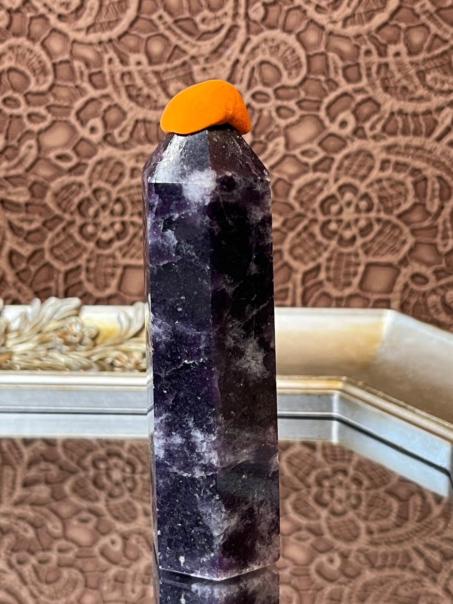 Lepidolite points