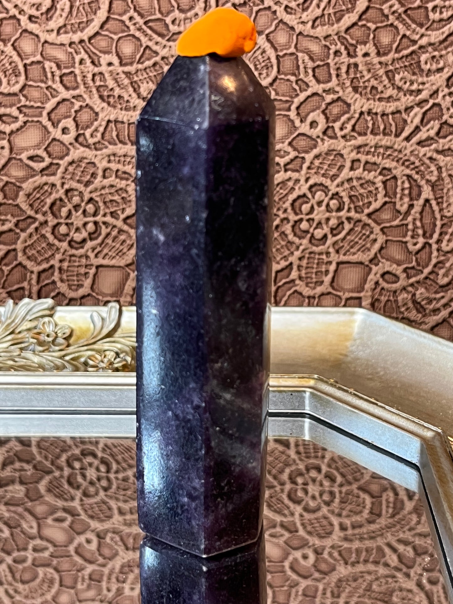 Lepidolite points