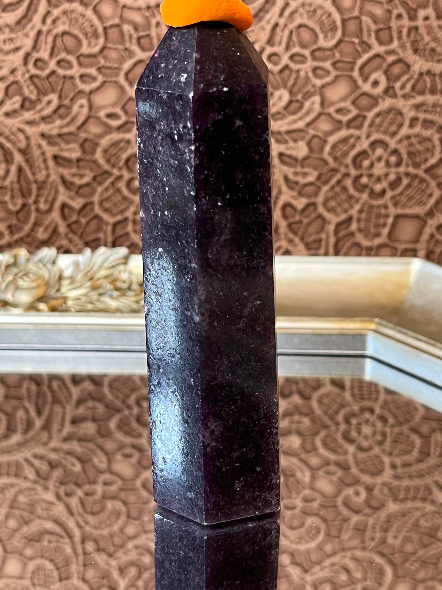Lepidolite points