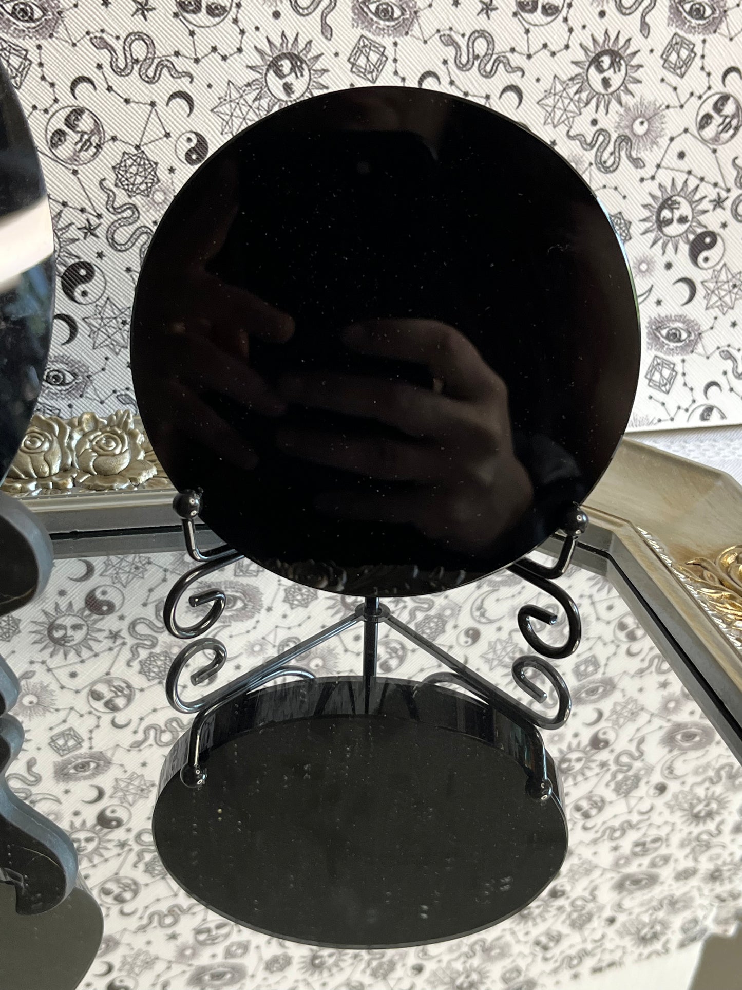 Black Obsidian Mirror