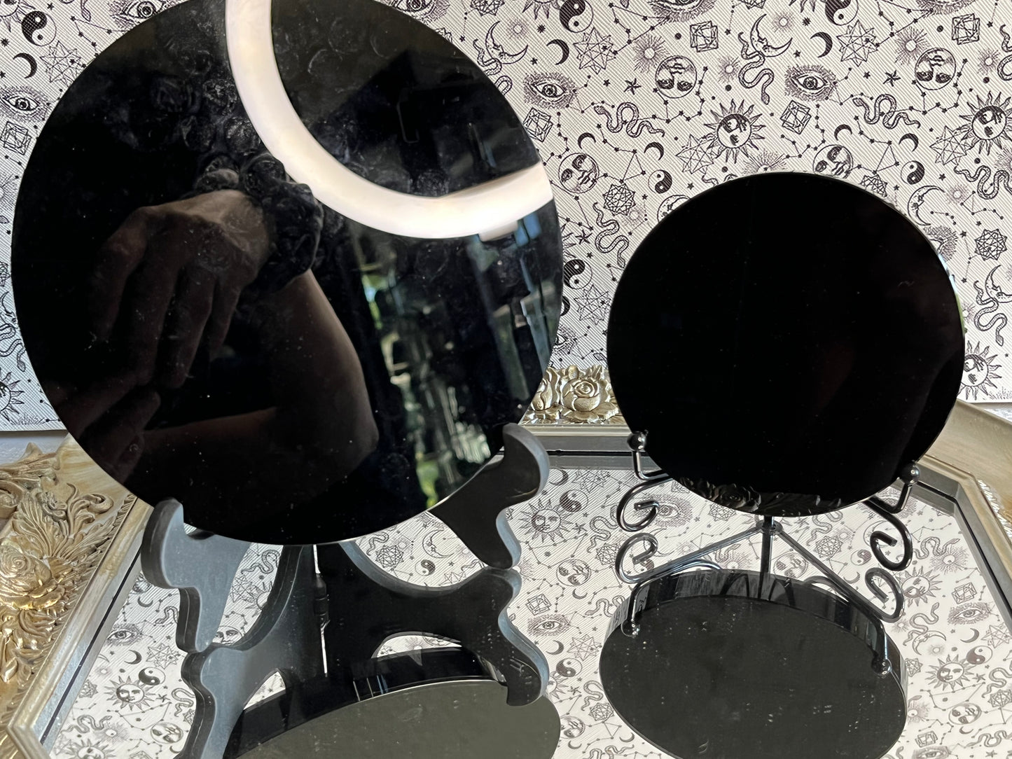 Black Obsidian Mirror