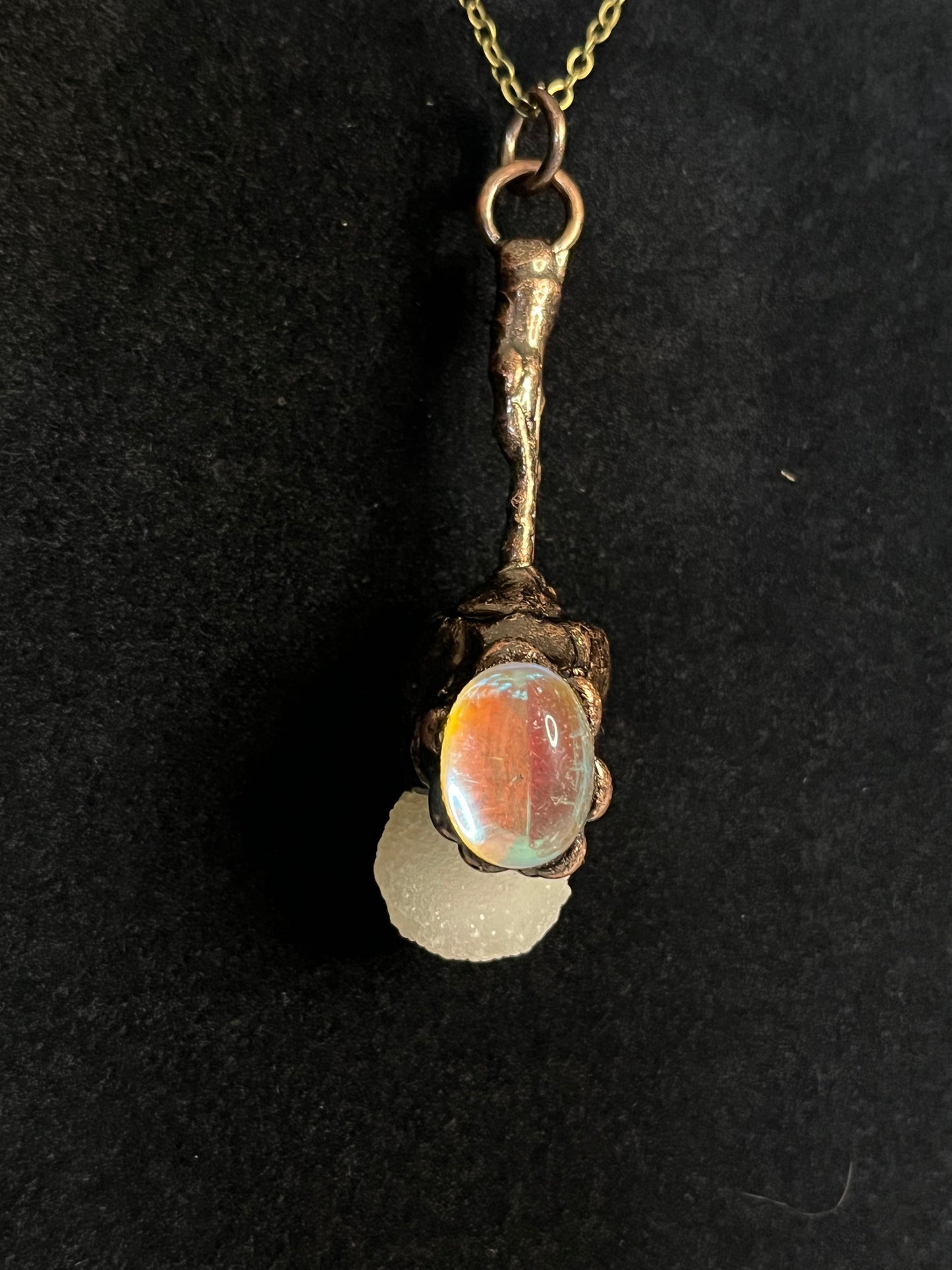 Opal & Agate cluster pendant
