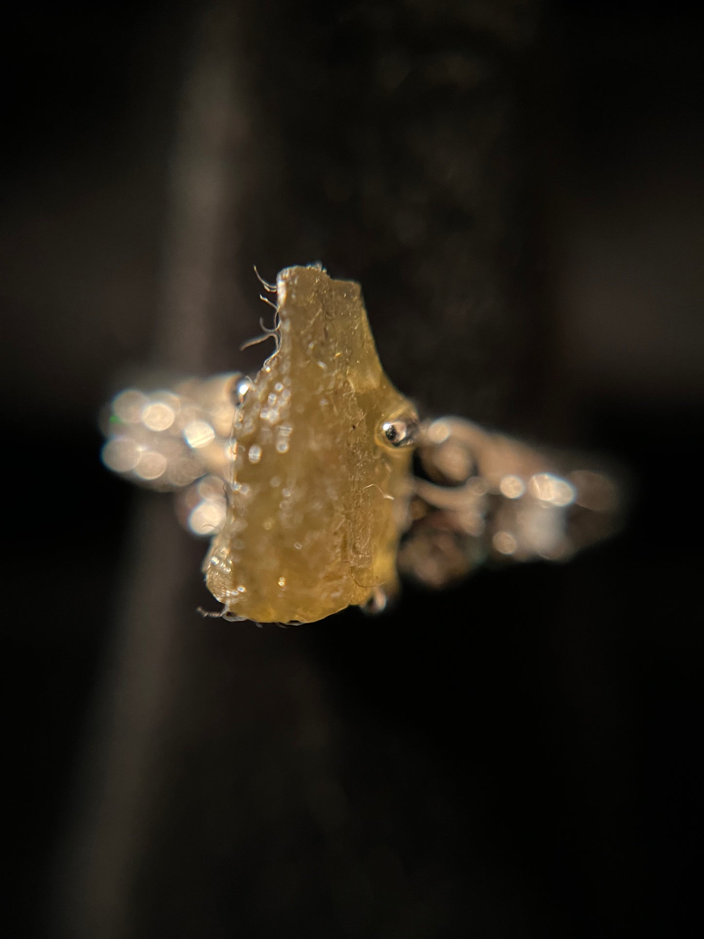 Raw Green Tourmaline Ring