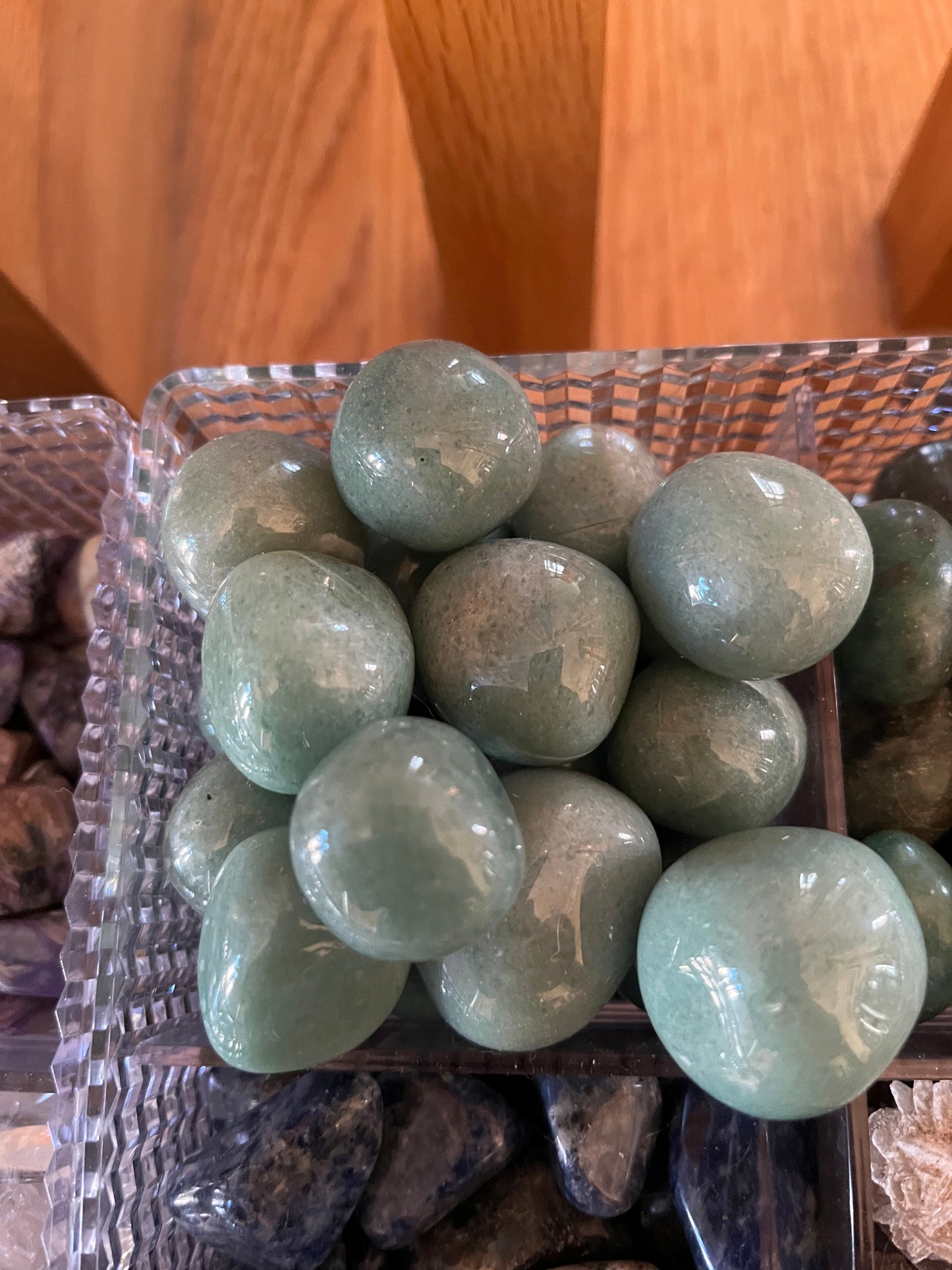 Green aventurine tumbles