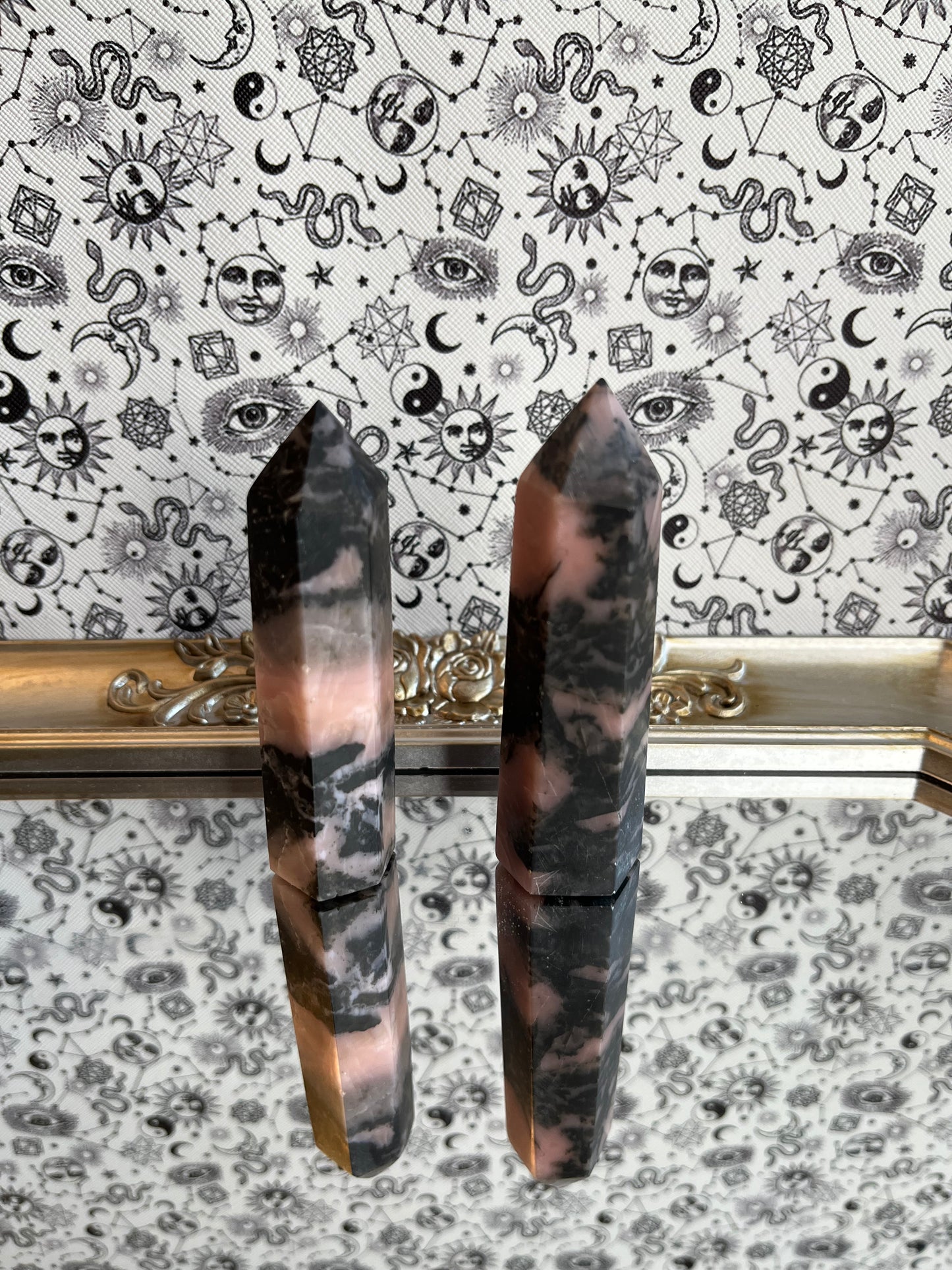 Pink Opal Tourmaline Towers