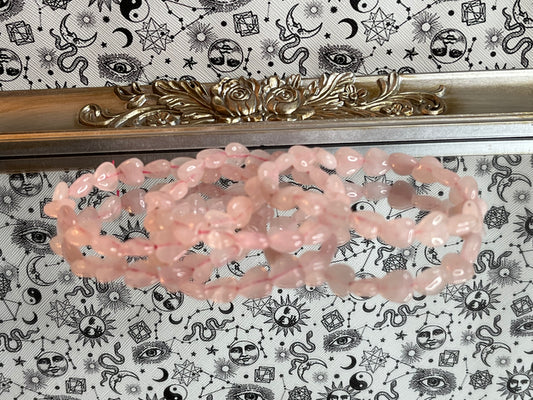 Rose Quartz Heart Bracelets