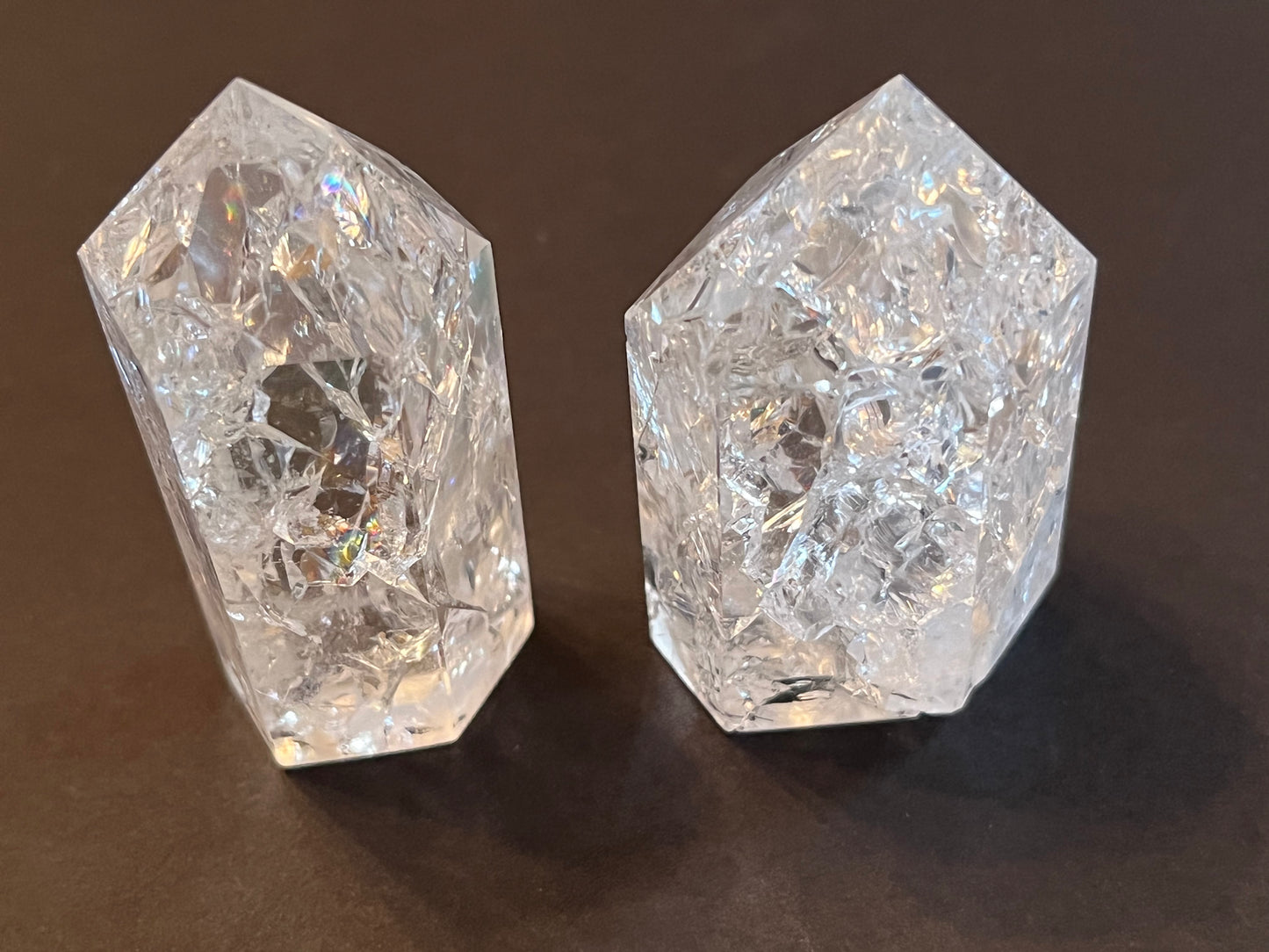Crackle Clear Quartz points