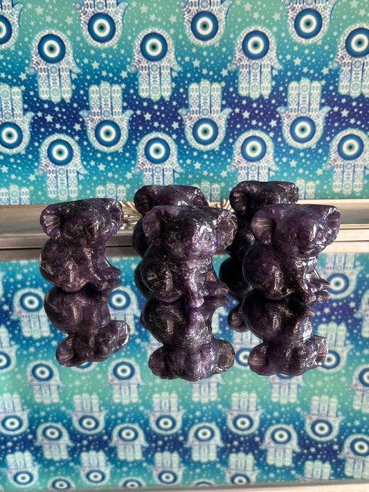 Lepidolite Koala Bear