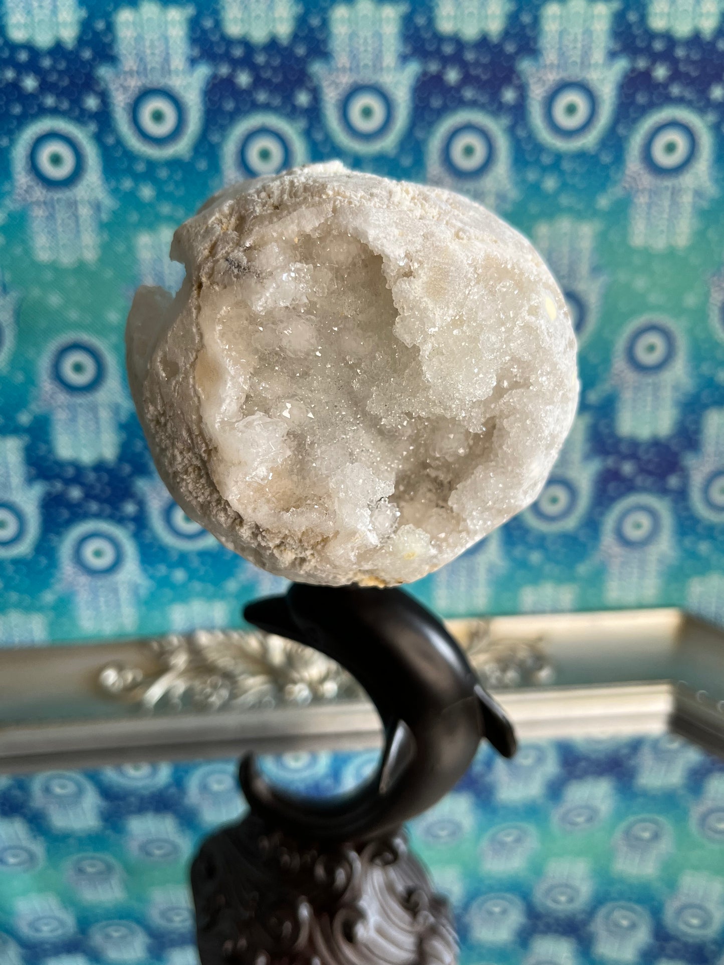 White Agate Geode Spheres
