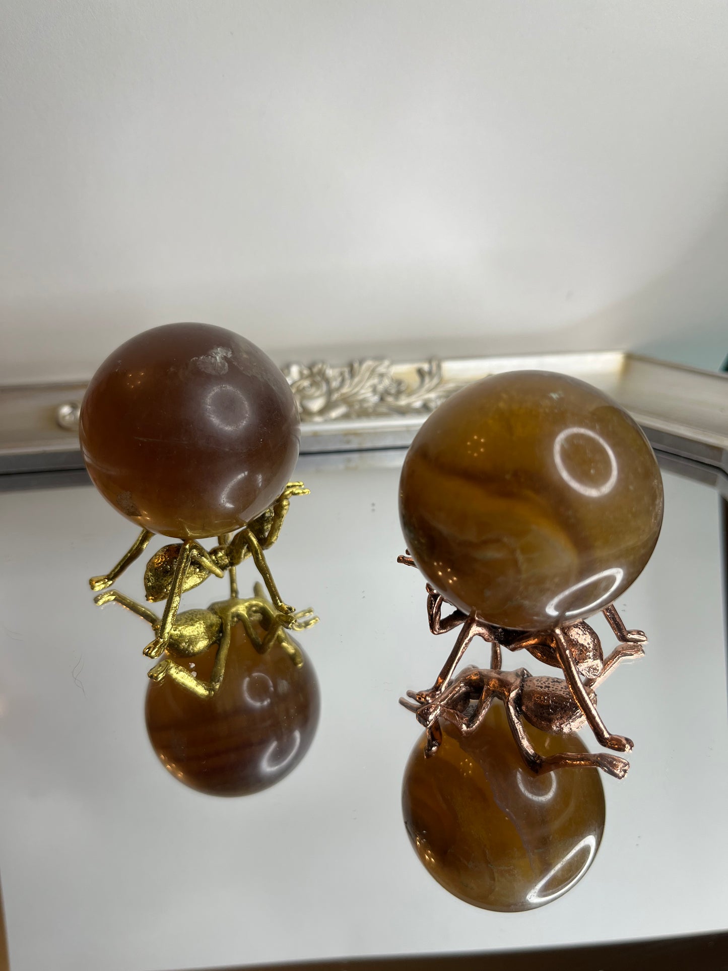 Yellow fluorite sphere