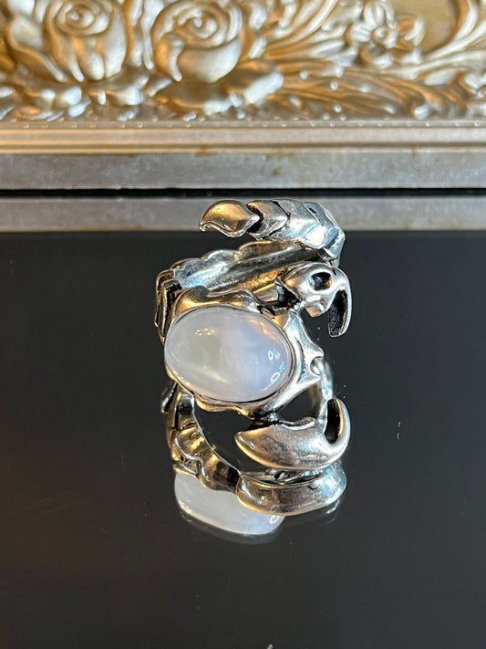 Scorpion Moonstone Ring