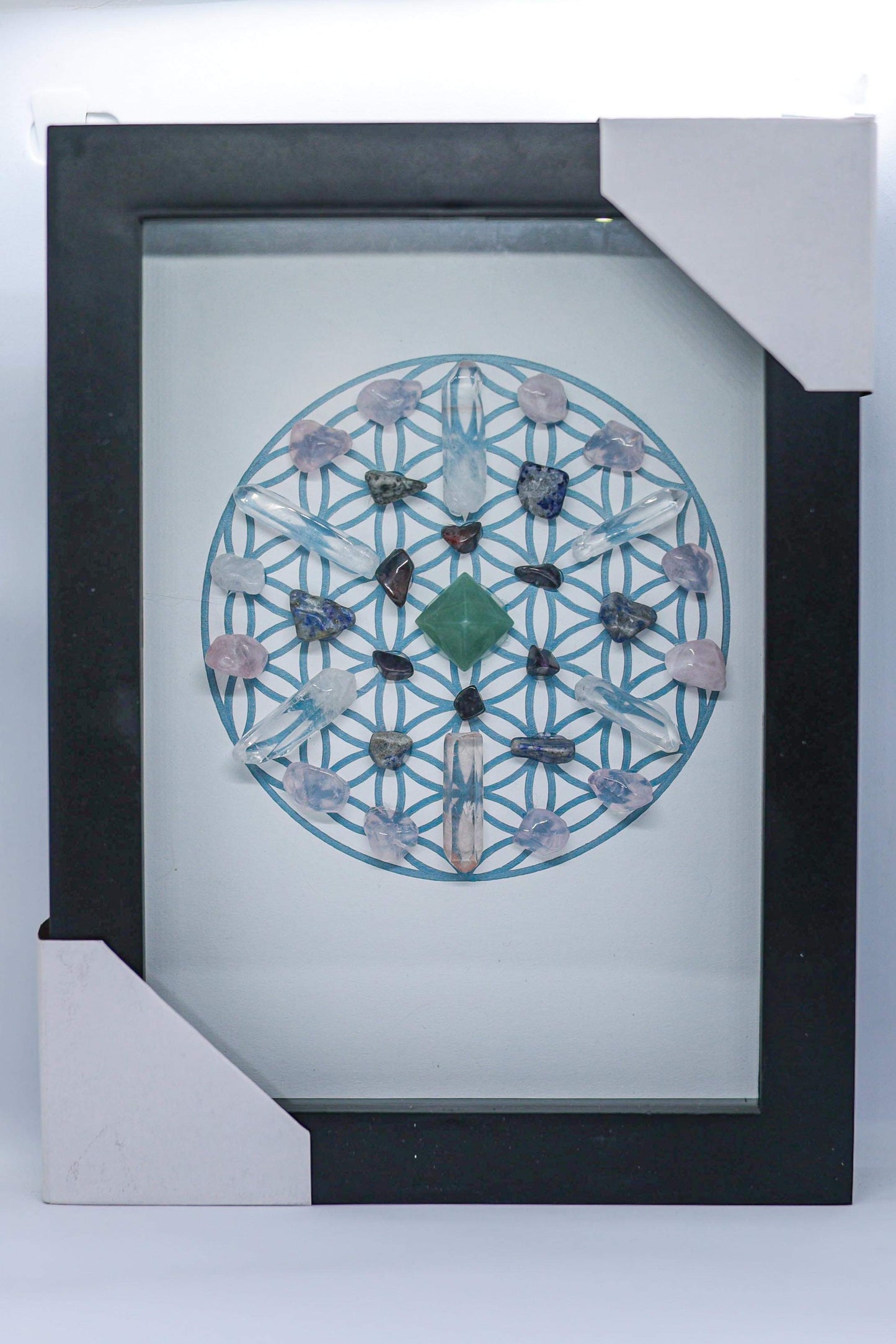 Custom Crystal Geometric Grids Frame - Health