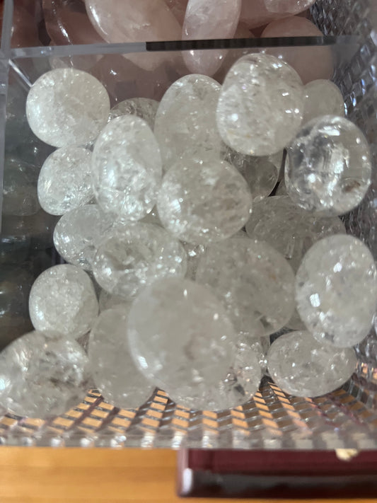 Crackle Clear Quartz Tumbles